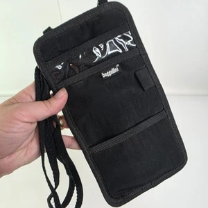 Baggallini Schwarz Nylon Umhängeband Reisepassetui Reisetasche Geld Organizer - Bild 1 von 10