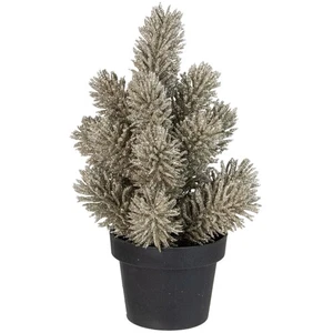 Northlight 8.5in Champagne Metallic Glitter Artificial Pine Christmas Tree - Picture 1 of 3