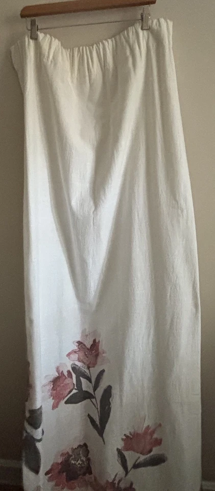 PAR de paneles de cortina de ventana florales coral crema (54"x84") objetivo umbral Foto 1 de 4