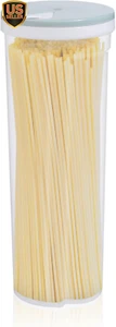 Plastic Tall Food Storage Spaghetti Noodle Pasta Container with Locking Lid C... - Picture 1 of 1