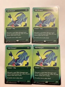 x4 Wild Mongrel - Borderless - Secret Lair - NM-Mint - MTG; playset, green dog - Picture 1 of 4