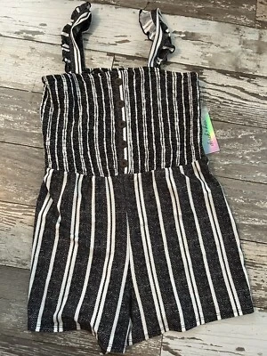 Derek & Heart, Women’s Denim &  White Stripe ,  Short Romper Size M NEW - Image 1 of 2