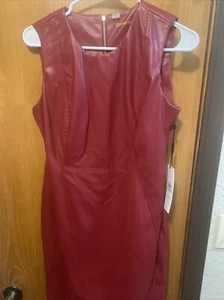 Calvin Klein Synthetic Leather Dress Size 8 - Picture 1 of 9