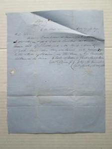 UN (1) RECIBO/SOBRE LEGAL BIDDEFORD MAINE ESCRITO A MANO 11 DE JULIO DE 1855 - Imagen 1 de 5