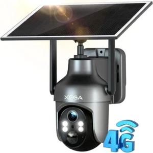 Xega 2K 4G LTE Cellular Security Camera with Built-in Sim Card, Solar Powered - Picture 1 of 7