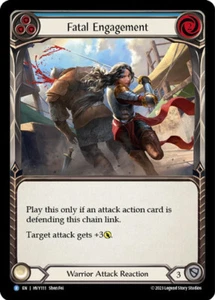 Fatal Engagement (Blue) Rare Heavy Hitters Flesh and Blood TCG NM - Bild 1 von 1