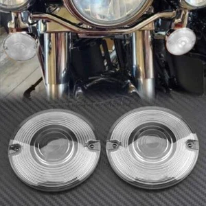 Turn Signal Light Cover Clear Lens For Harley Davidson Electra Glide Road King - Picture 1 of 16
