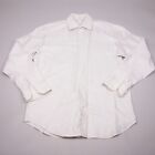 Armani Collezioni Button Up Shirt 16 41 White Ivory Micro Pattern Mens