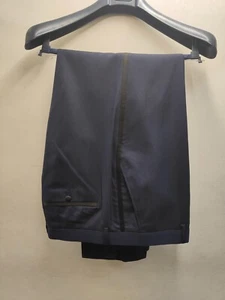 Sawyers and Hendricks Men's Midnight Blue Satin Stripe Dinner Suit Trouser 40S - Picture 1 of 1
