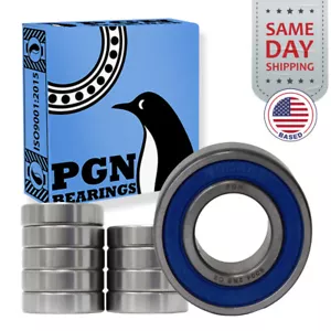 (10) 6004-2RS Premium Rubber Seal Ball Bearing C3 EMQ, 20x42x12, 6004 2RS 6004rs - Picture 1 of 11