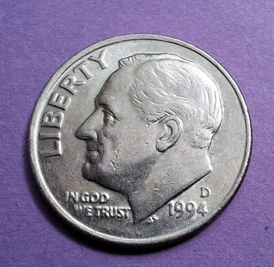 1994 D Roosevelt Dime DDR Error - Image 1 of 4