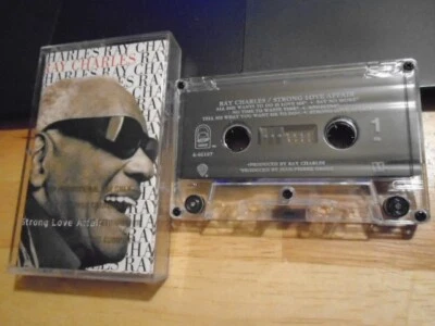 RARE OOP PROMO Ray Charles CASSETTE TAPE Strong Love Affair jazz '95 tower power - Image 1 of 2