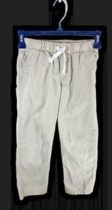 Cat & Jack Boys Beige Tan Straight Leg Drawstring Pull-on Pants size 7 - Picture 1 of 11