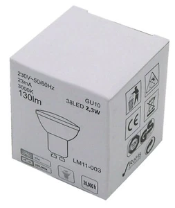 4 Stück - LED GU10 mit 38 Dioden Leuchtmittel warmweiß Lampe 130LM 2,3W 💡 - Bild 1 von 5