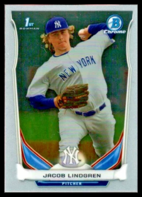 2014 BOWMAN CHROME MINI #130 JACOB LINDGREN NEW YORK YANKEES - Image 1 of 2