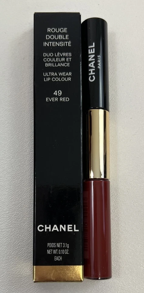 CHANEL Rouge Double Intensite Ultra Wear Lip Colour Lipgloss 49 Ever Red