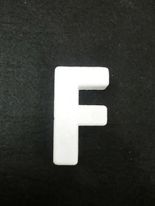 LETTERE LETTERA ALFABETO ALFABETI CIFRA CIFRE POLISTIROLO DA DECORARE "F" - Picture 1 of 1