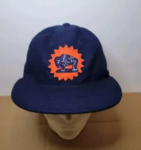 Ebbets Field Flannels Houston Buffaloes Dark Navy Blue Wool Adjustable Hat - NEW - Picture 1 of 14