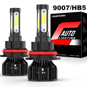 2x 9007 HB5 LED Headlight Bulbs Kit 6000K White High Low Beam Light Super Bright - Picture 1 of 10