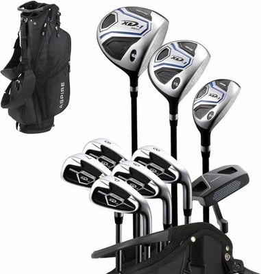 XD1 Men’S 14-Piece Golf Set – 460Cc Titanium Driver, Wood, Hybrid, 6-PW Irons, P - Image 1 of 4