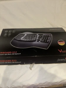 Perixx Periboard 512 Ergonomic Split Keyboard Natural Design Black MIB Sealed - Picture 1 of 5