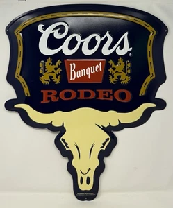 Coors Bankett Rodeo Metall Blechschild Tacker - NEU - Bild 1 von 3