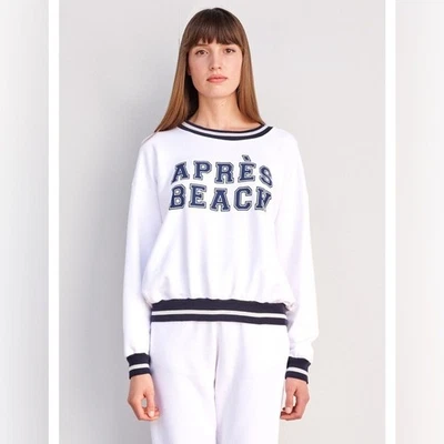 Разные Evereve Apres пляж пуловер толстовка полоски морской размер M новый с Ярлыками - Изображение 1 из 4