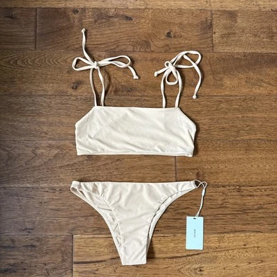 Conjunto de Bikini Mikoh Desnudo Miyako 2 Parte Inferior Descarado L Nuevo Geneva Top S Nuevo Sin Etiquetas Neutro   Foto 1 de 4