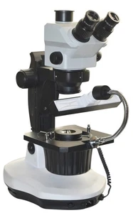 Microscopio estéreo zoom 7-100x gemología pruebas gemología doble luz - Imagen 1 de 4
