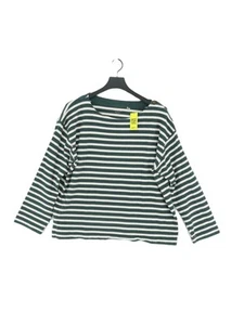 Boden Women's Jumper XL Green Striped 100% Cotton Round Neck Pullover - Picture 1 of 5