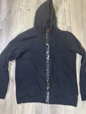Hugo Boss Hombre Sudadera con Capucha Cremallera Completa Negro Sudadera Talla XL Todo Algodón Foto 1 de 4