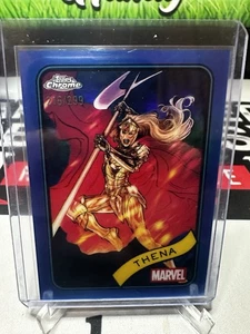 ☕️2025 TOPPS CHROME MARVEL BLUE REFRACTOR /299 THENA - Picture 1 of 2
