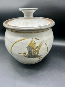 Signierte Karen Howell große amerikanische Studiokeramik Keramik Knoblauchhalter Vase - Bild 1 von 10