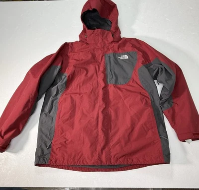 North Face HyVent 2 In 1 Jacket Mens XL Red Zip Liner Winter Snow Coat Hooded - Image 1 of 4