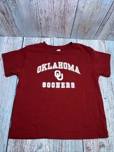 Kids Oklahoma Sooners T-Shirt Size 4 Red EUC - Picture 1 of 4