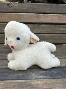 Dije Original Peluche Blanco Crema CORDERO Vintage Años 70 - Imagen 1 de 6
