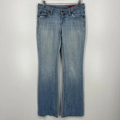 Seven7 Jeans Women's Size 27 Blue Light Wash Low Rise Flare Vtg Y2K - Image 1 of 4