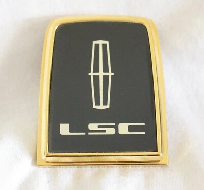 1984-1992 LINCOLN MARK VII LSC 24K GOLD PLATED TRUNK LOCK COVER- E4LY6343600B - Image 1 of 4