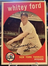1959 TOPPS Baseball Whitey Ford # 430 Yankees HOF - Very Sharp Card