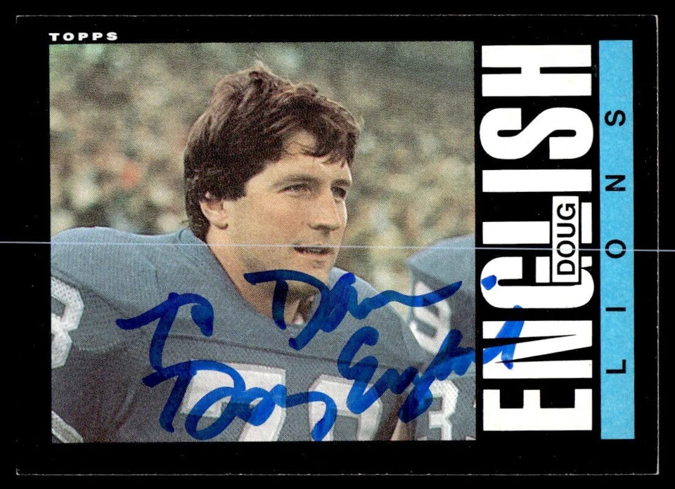 Doug English Signed DETROIT LIONS Card   1985 Topps - Image 1 of 1