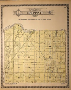 1910 Plat Map ~ CINCINNATI Twp., TAZEWELL Co., Illinois (15x17)-#005 - Picture 1 of 3