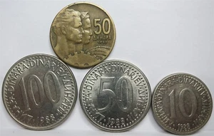 YUGOSLAVIA Socialist lot 10 50 100 Dinara 1963 1988 VF UNC Filled R Error #A88 - Picture 1 of 7