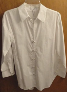 New English Factory White Oversized Long Shirt Women XS 40" chest - Picture 1 of 9