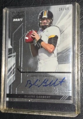 2011 Ultimate Leaf Draft QB Blaine Gabbert Auto Rookie #24/49 Metal U-BG1 Thick - Image 1 of 3
