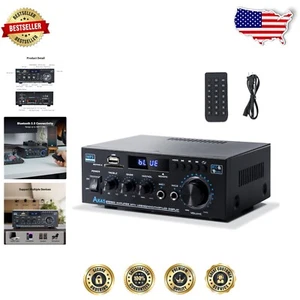 Dual Channel 400W Bluetooth Audio Receiver with Multiple Inputs & Karaoke Fun - Picture 1 of 11