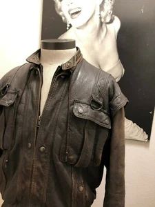 FRANCE-MESSAGERIES AERIENNES Herren Designer MILITARY Lederjacke Gr. 40 - Bild 1 von 9