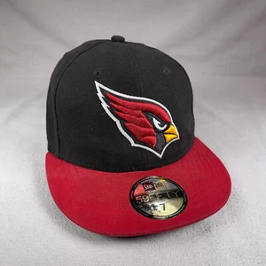 Arizona Cardinal Hat Mens 7 Black Baseball Cap New Era 59FIFTY NFL Football - Picture 1 of 12