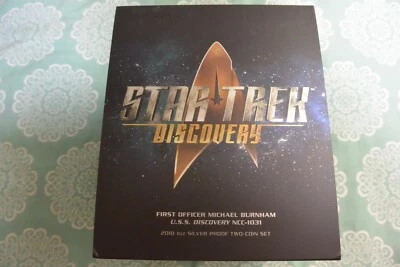 2018 Star Trek Discovery USS Discovery NC-1031/Michael Burham 2 1oz proof coins  - Image 1 of 4