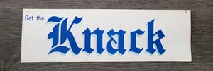 Vintage Original The Knack Bumper Sticker Blue on White - Picture 1 of 2