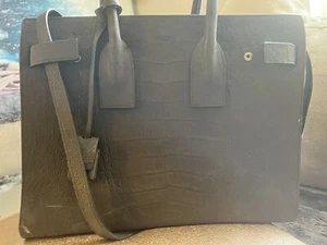 Saint Laurent Classic Sac de Jour Large in Black Suede - Authentic YSL - Picture 1 of 4